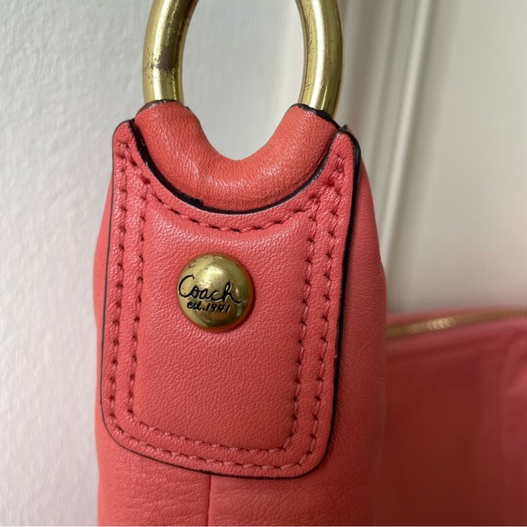 COACH KRISTEN Soft Coral Leather Shoulder Bag - Spring & Summer - Picture 3 of 11
